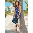 thumbnail image 2 of Swim 365 Women's Plus Size Longer Length Braided Tankini Top, 2 of 5