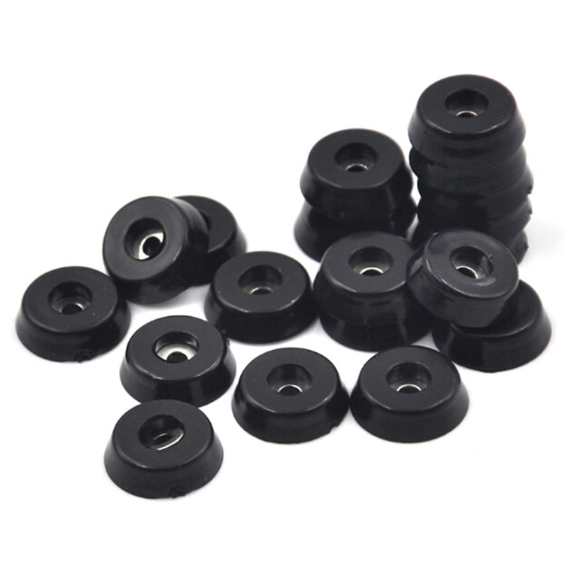10x Conical Recessed Rubber Feet Bumpers Pads For Furniture Table Chair Desk GDS 