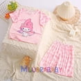 thumbnail image 1 of Conjunto de ropa de Pikachu Pokemon para niños y niñas, camiseta de manga corta, pantalones cortos, chándal deportivo, conjuntos de pijamas, 2023 qym unisex, 1 of 2