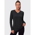 thumbnail image 3 of Rosvigor Womens Workout Tops Long Sleeve V Neck Tee Shirts Athletic Shirts Comfy Activewear Tops for Gym Running Yoga, 3 of 8