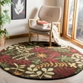 thumbnail image 2 of SAFAVIEH Soho Olympia Floral Wool Area Rug, Brown/Multi, 5' x 8', 2 of 8