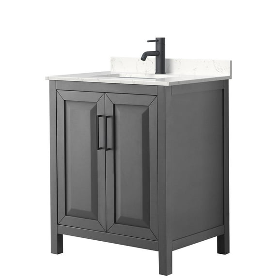 Wyndham Collection WCV252530SGBC2UNSMXX Daria 30" Free Standing Single Basin Vanity Set -