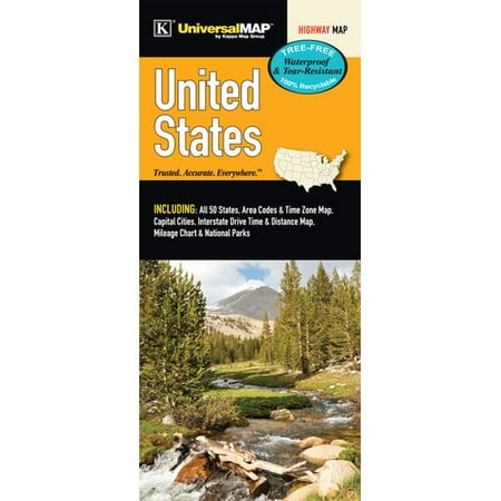 1986 United States Proof - Universal Map United States Waterproof Map