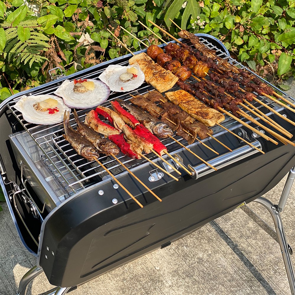 23.5 Inch Stainless Steel Outdoor BBQ Portable Charcoal Grill Walmart