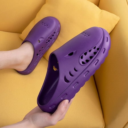 

FITORON Women s Slippers- Massage Slippers Unisex Super Soft Sandals Men s Breathable Beach Slippers Bath Slippers Bedroom Sandals Purple 39