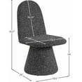 thumbnail image 3 of Meridian Furniture Renuar Black Fabric Dining Chair (Set of 2), 3 of 9