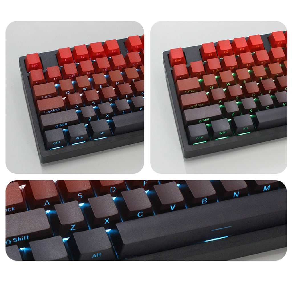 Double Color Gradients Translucent OEM Profile Keycaps Set for Enhances LED Lighting and Stylish Keyboards Appearance
