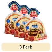 (3 pack) Kontos Pizza Parlor Plain Pizza Crust, 14 oz, 5 Count, Mini Size, Shelf Stable, Plastic Bagb, New