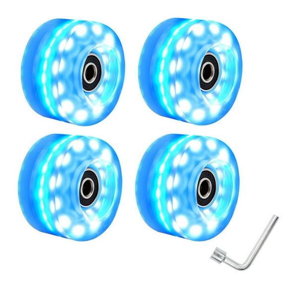 PENGXIANG Durable Light up Roller Skate Wheels ABEC-9 Bearings Installed Luminous Quad Wheel for Indoor or Outdoor Skating Skateboard Longboard Accessories 32 x 58mm