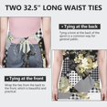 thumbnail image 6 of Pioneer Flower Floral Print Pattern Apron-Garden Aprons for Women with Pockets-Cotton Linen Waterproof Kitchen Cooking Gardening Aprons Adjustable for Kitchen,Cooking,BBQ and Salon 33x27 Inch, 6 of 7