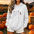 thumbnail image 2 of Enjoytime Womens Hoodie Halloween Printed Drawstring Long Sleeve Pullover Sweatshirt Fall Vintage Casual Spooky Season Hoodies, 2 of 5