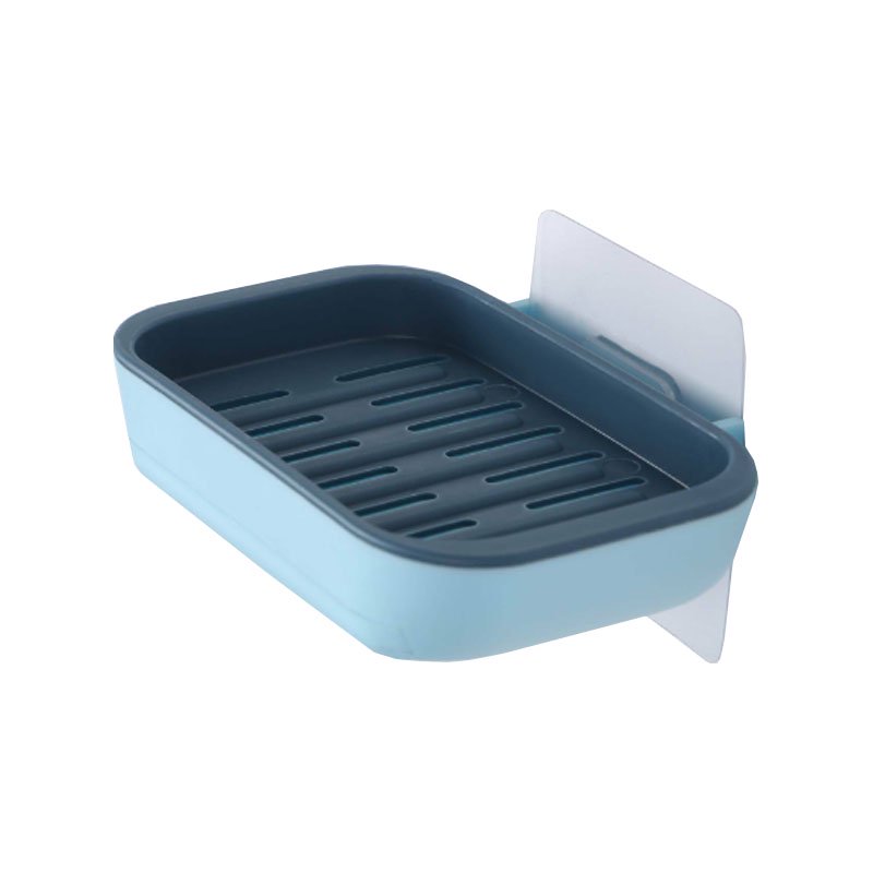 2 Layers Suction Soap Dish Strong Stick Easy Clean Tray Holder Shower