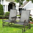 thumbnail image 2 of Outdoor Glider Bench | Double Gliding Comfort for Backyard Parties and Poolside Relaxation | Steel Frame with Powder - Coated Finish | Keeps Drinks and Snacks Nearby, 2 of 2