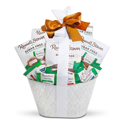 Alder Creek Gift Baskets Russell Stover Sugar Free Chocolate Gift Basket (6 Items)