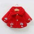 thumbnail image 3 of GYRATEDREAM Infant Toddler Girls Cozy Faux Fur Bolero Shrug Shawl Accessories Princess Cape Baby Warm Thicken Sweet Dress Coat for 0 Month-4 Years, 3 of 5