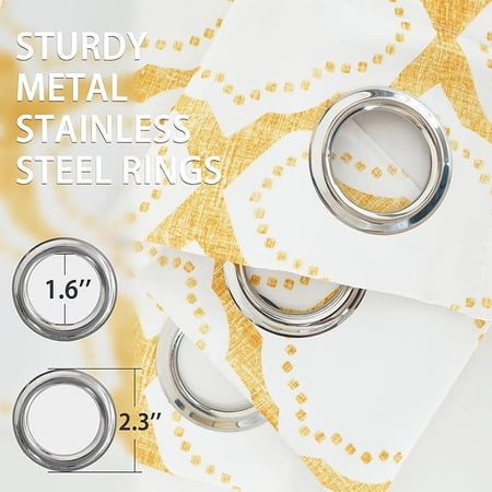 Driftaway Geo Trellis Room Darkening Grommet Unlined Window Curtains, Set Of Two Panels, Each 52ÂX84Â (Gray)