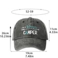 thumbnail image 3 of Bibifish Unisex Men Women Dark Gray Vintage Baseball Cap "I'M A Happy Camper" Arrow Print Cotton Adjustable Strap Casual Camping & Outdoor Cap, 3 of 3