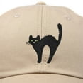 thumbnail image 2 of DALIX Black Cat Hat Womens Halloween Baseball Cap in Khaki, 2 of 6