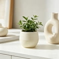 thumbnail image 6 of Mini Plants Pot,Marble Grain Plantser Resin Plastic Small Foliage Container Desktop Greenery,Balcony Potted,Indoor Plants Decor,2.76x2.76x2.1 Inch,White, 6 of 7