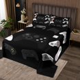 thumbnail image 2 of Erosebridal Cartoon Gaming Coverlet Set King, Black Gamepad Bedding Set, Video Game Room Decor, 2 of 5