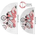 thumbnail image 3 of FMSHPON Gnome CouplePink Love Bicycle Xmas Christmas Tree Skirt Stand Mat for Holiday Party Decoration Indoor Outdoor 48 inches, 3 of 6