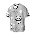 thumbnail image 2 of Wukai Pandas Men's Casual Short-Sleeve Button Down Shirt - Lightweight Summer Dress Shirt for Daily Wear-Large, 2 of 7
