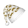 thumbnail image 2 of Naloa Leopard Print Santa Hat for Kids Baby Christmas Hats,Girls Boys Toddler Plush Xmas Holiday Hat,Luxury Santa Claus Hat, 2 of 6