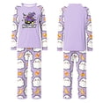 thumbnail image 4 of Family Pajamas Matching Sets - 2 piece Ghost Print Long Sleeve Top and Pants ,Funny Cartoon Family Halloween Pajamas for Halloween Night for L Pjs, 4 of 4
