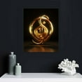 thumbnail image 4 of COMIO Vintage Music Symbolic Art Print Music Wall Decor - Black Golden Music Notes Music Elements Musical Instrument Canvas Posters Music Room Decor, 4 of 4