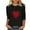 Black2, variant on KIHOUT New Arrivals Fashion Tops Womens Valentine's Day Shirts 3/4 Sleeves Blouse Round Neck Heart Printed Casual Top,Size S-3XL