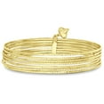thumbnail image 2 of Diamond-Cut Slip-On Seven Bangle Bracelets 14k Yellow Gold, 2 of 3