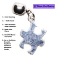 thumbnail image 3 of Dave the Bunny Puzzle Piece Charm Pendant, Autism Awareness Jigsaw Puzzle Symbol with Stainless Steel Connector, Versatile Autism Gift for Necklace, Bracelet, Keychain or Bag, 3 of 9