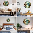 thumbnail image 2 of Wall Clock 10 Inch Vintage Round Silent Decorative Wall Clocks Battery Operated for Living Room Bedroom Kitchen Classroom Decor, Butterfly Sunflower Rose Striped Yellow Blue,Small, 2 of 7
