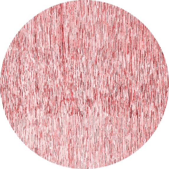 Ahgly Company Indoor Round Solid Red Modern Area Rugs, 4' Round
