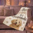 thumbnail image 6 of Goldendoodle Living Room Accent Autumn Dog Face, Cozy Pet Portrait Pattern, Warm Flannel Blanket for Living Room and Reading Nook, Dog Lovers autumn celebration Gift, Pet Lover Home Decor, 6 of 9