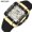 Black Gold, variant on MEGIR 2228 Mens Silicone Strap Multifunctional Timing Sport Square Quartz Watch Fashionable Hollow Dial Chronograph reloj hombre