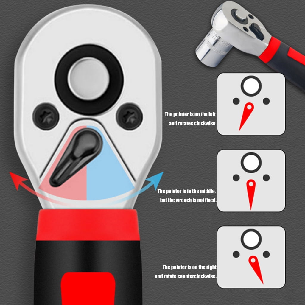 48Pcs Quick 1/4 Socket Wrench Ratchet Set Hexagonal Auto Repair Hand Tool