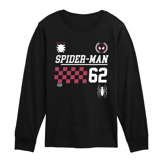 Spider-Man - Spidey Collegiate - Youth Boys Long Sleeve Graphic T-Shirt
