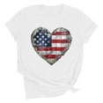 thumbnail image 2 of Busydd T Shirts for Women 4th of July USA Stars and Stripes Print Cotton T-Shirts Independence Day Patriotic Graphic Tees Summer Casual Short Sleeve Crewneck Going Out Tops L, 2 of 7