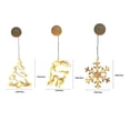 thumbnail image 2 of serony Christmas Snowflake Elk Christmas Tree Lights Holiday Lights LED Sucker Window Decor LED Sucker Lights Battery Operated Hanging Lamp Home Decor, 2 of 2