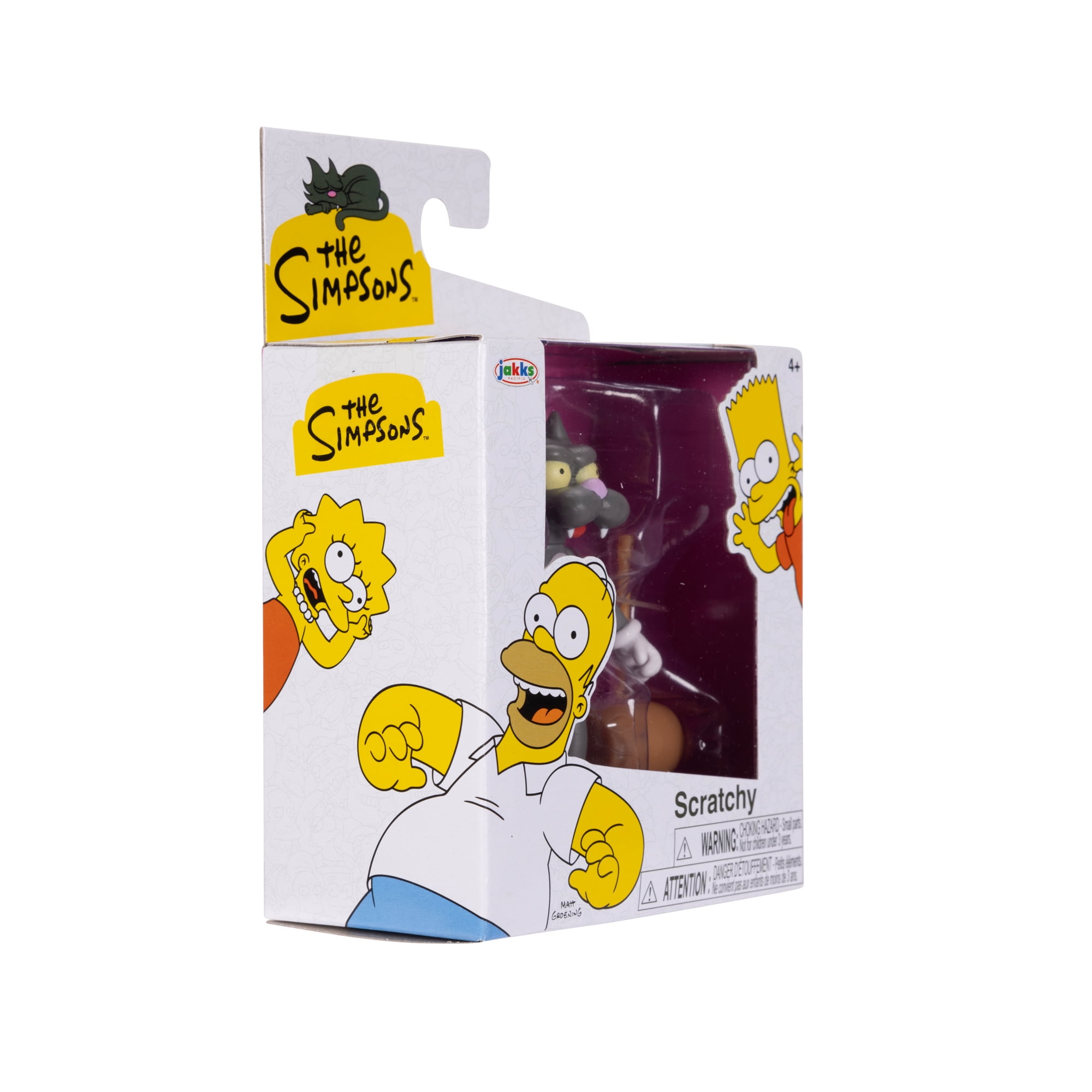 The Simpsons 2.5 inch Tall Scaled Collectible Scratchy with Mallet Action Figure for Child Ages 4+