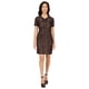 thumbnail image 1 of Michael Kors Womens Lace Ring Cutout Sheath Dress, black, XL, 1 of 1