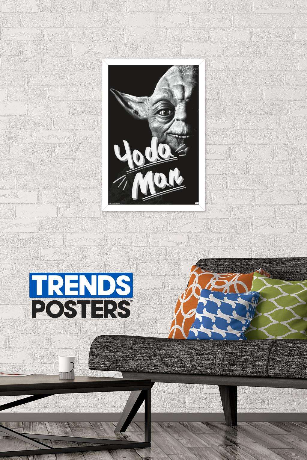 Star Wars: Saga - Yoda Man Wall Poster, 14.725" x 22.375", Framed