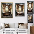 thumbnail image 4 of Designart "Vintage Tile Bathroom III" Bathroom Floater Framed Canvas Wall Art, 4 of 7