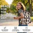 thumbnail image 4 of Jeiento Brown Cow Print 17 Inch Kids Schoolbag and Backpack Set 4-Piece Lunch Bag Pencil Case Water Bottle Holder Lightweight Tear-Resistant Large Capacity Book Bag, 4 of 7