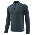 thumbnail image 2 of Wancir Men's Quarter Zip Pullover Sweats Long Sleeve Active Performance Shirt Athletic Quick Dry Tops, 2 of 6
