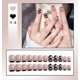 thumbnail image 4 of 24pcs Long/short Press On Nails Cute Checkerboard Design Fake Nails Full Coverage, 4 of 4