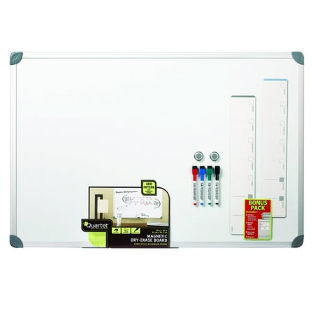 Quartet Magnetic Dry-Erase Board, 36" x 24", Euro Style Aluminum Frame