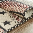 thumbnail image 4 of VHC Brands Colonial Star Accent Rug with PVC Pad, Jute Blend, Half Circle, Tan Black Red Star, 16.5x33, 4 of 6
