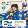 thumbnail image 6 of Sivio Kids Weighted Blanket 5lbs, Comfort Anxiety Relief Heavy Lap Blanket, Bedroom Use, 36"x48", Dark Blue Dinosaurs, 6 of 9